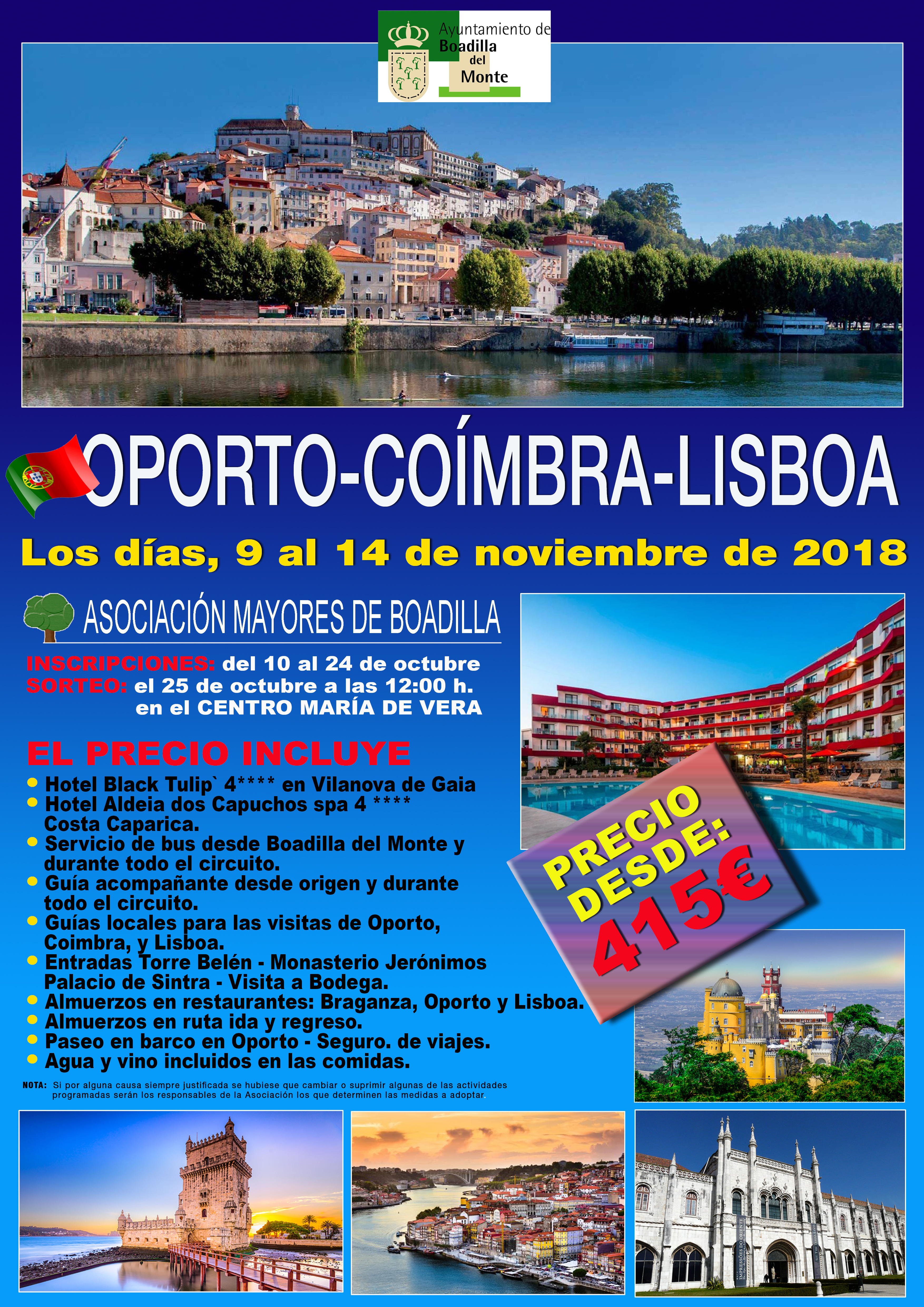 VIAJE A PORTUGAL: OPORTO-COIMBRA-LISBOA (del 9 al 14 de noviembre)